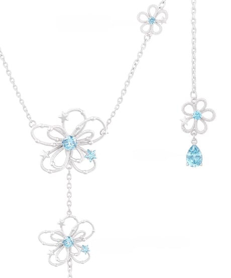 Blue blossom necklace