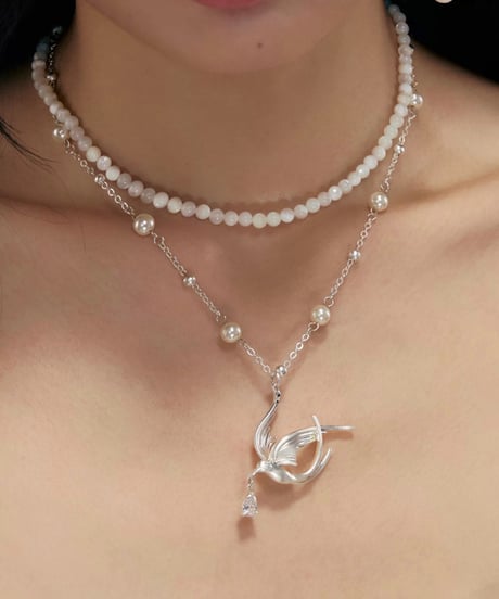 Lucky bird layered necklace
