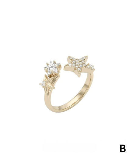 Glitter star ring