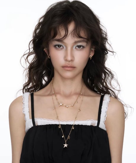 Glitter star shooting necklace