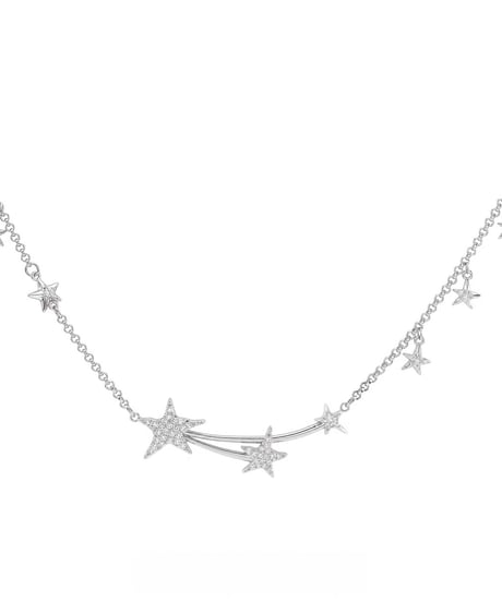 Glitter star shooting necklace