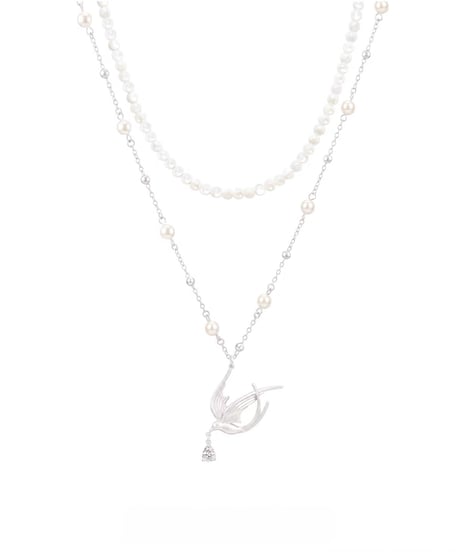Lucky bird layered necklace