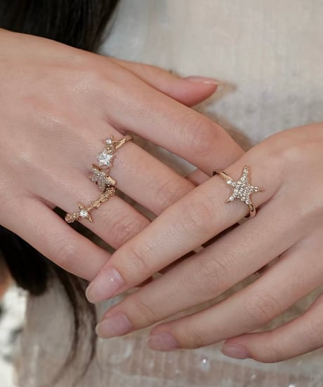 Glitter star ring