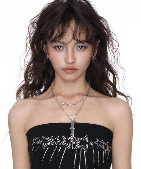 Glitter star shooting necklace