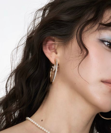 Glitter star hoop pierce
