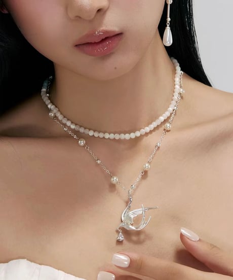 Lucky bird layered necklace