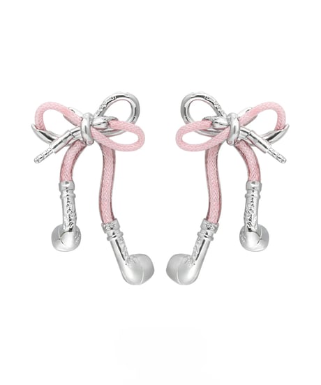 Ribbon earphone cord pierce