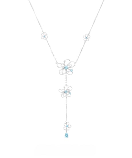 Blue blossom necklace
