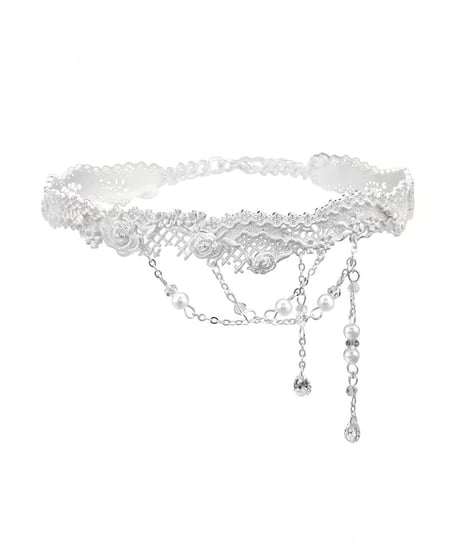 Rose lace choker