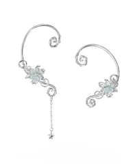 Mist mint lily roll ear cuff