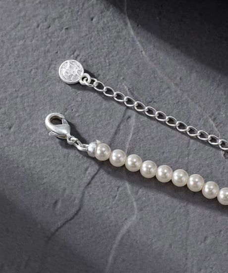 Dreamy pink ribbon pearl necklace