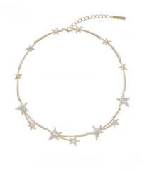 Glitter star cascade necklace