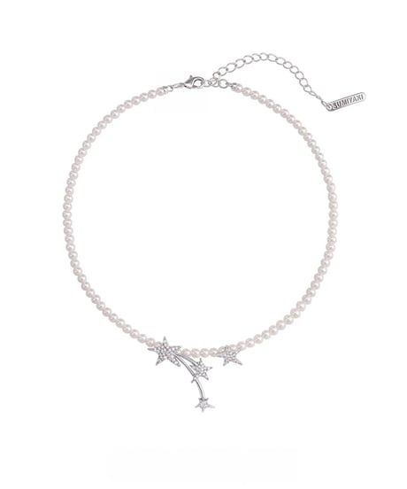 Glitter star stellar pearl necklace