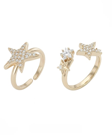 Glitter star ring