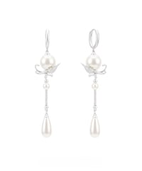 Lucky bird drop pearl pierce