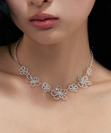 Blue blossom choker