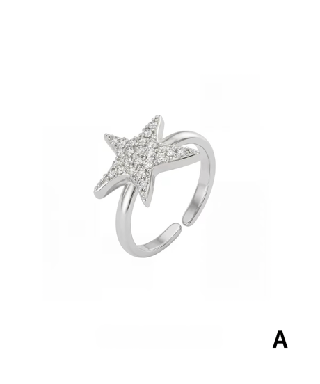 Glitter star ring