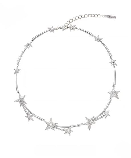 Glitter star cascade necklace