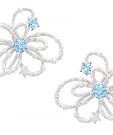 Blue blossom pearl pierce