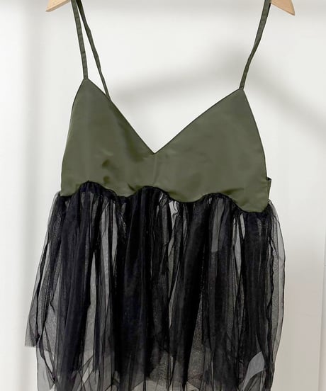チュールチュニック 【Black |  Khaki 全2色】