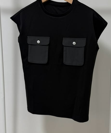 胸ポケットTシャツ【Black｜ Khaki 全2色】