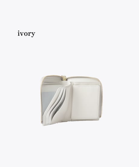 Lamb Leather L-shaped Zipper Mini Wallet【322853】日本製