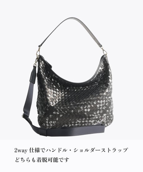 Lamb Leather 2way shoulder bag 【322852】日本製 A4
