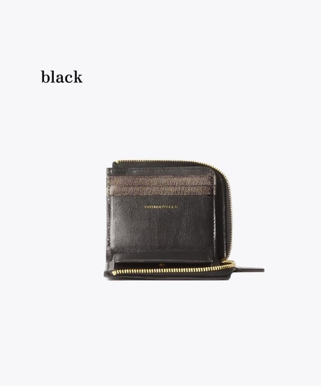 Lamb Leather L-shaped Zipper Mini Wallet【322853】日本製