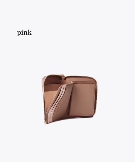 Lamb Leather L-shaped Zipper Mini Wallet【322853】日本製