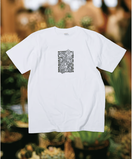 ビザプラナイト "アロイドとビカクシダ" Tシャツ【WHITE】