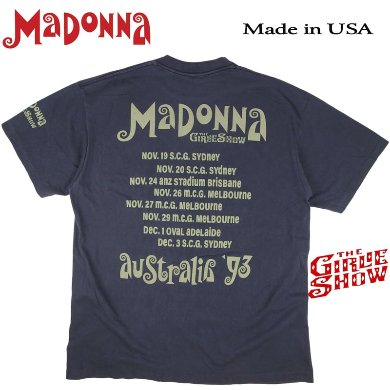 MADONNA マドンナ Tシャツ USA製 ブラック バンドT エロティカ ロックT