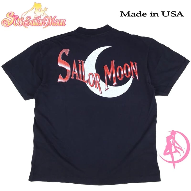 美少女戦士 セーラームーン Tシャツ USA製 アニメ ブラック 半袖
