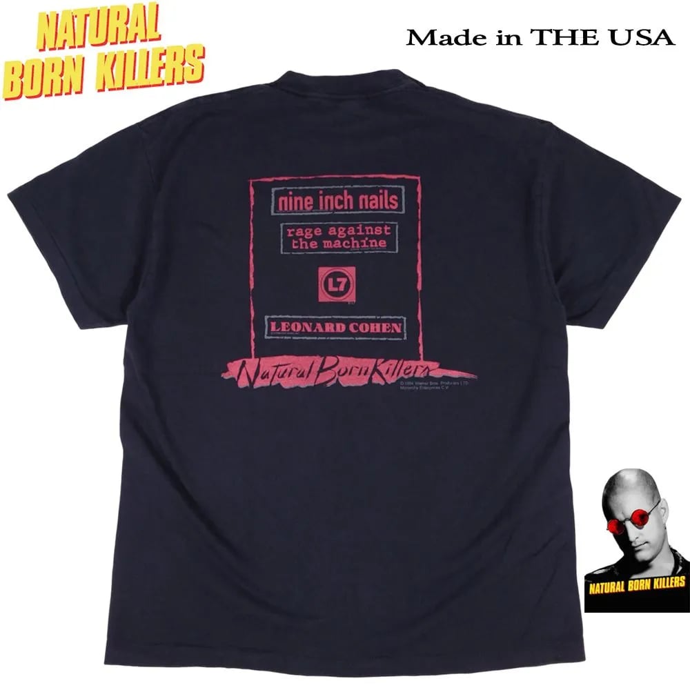 ビナチュラルボーンキラーズ 1994 ムーー Tシャツ USA ブラック