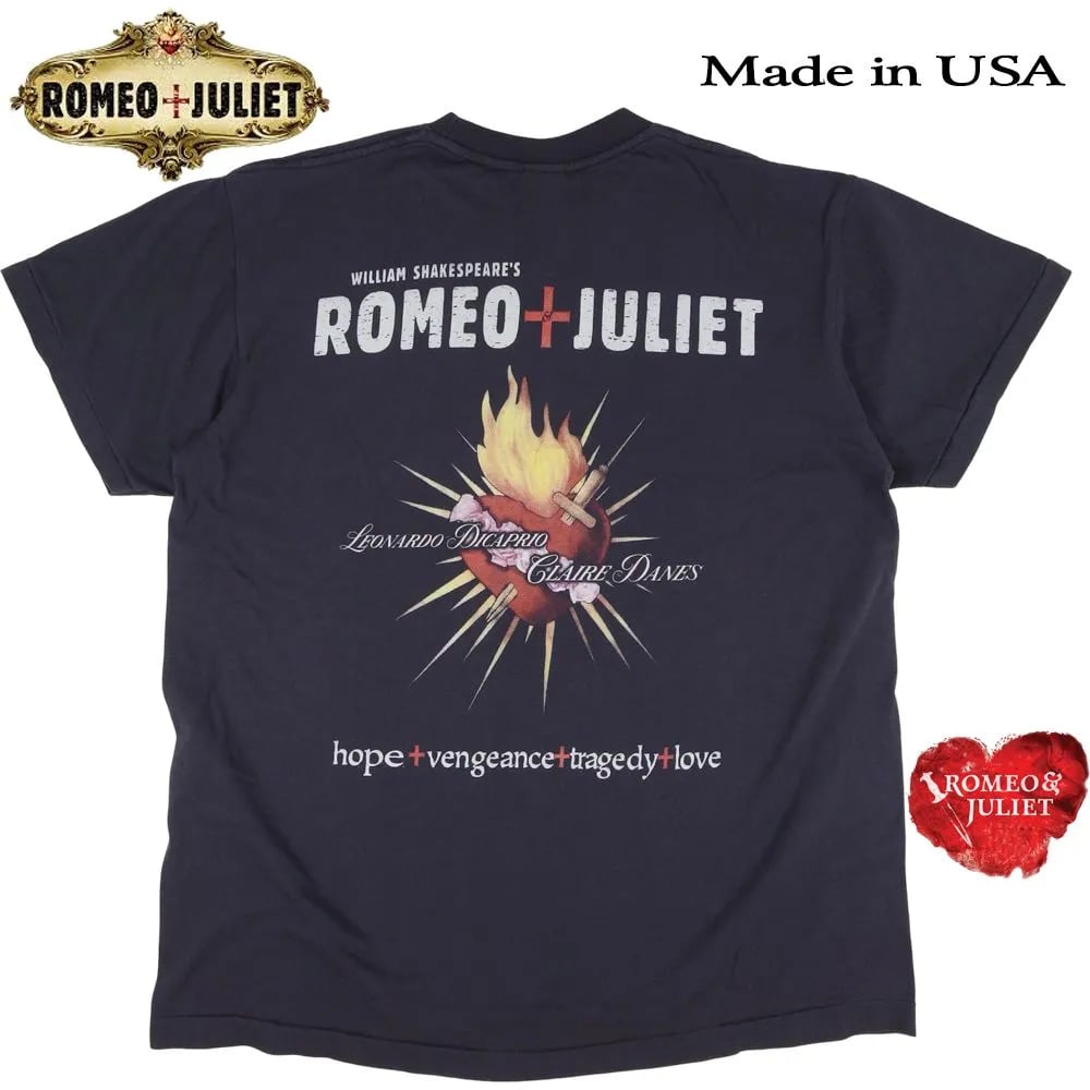 nua ロミオとジュリエット Romeo + Juliet Tシャツ L ロミオとジュリエット ROMIO JULIET Tシャツ 半袖 映画T ムービーT