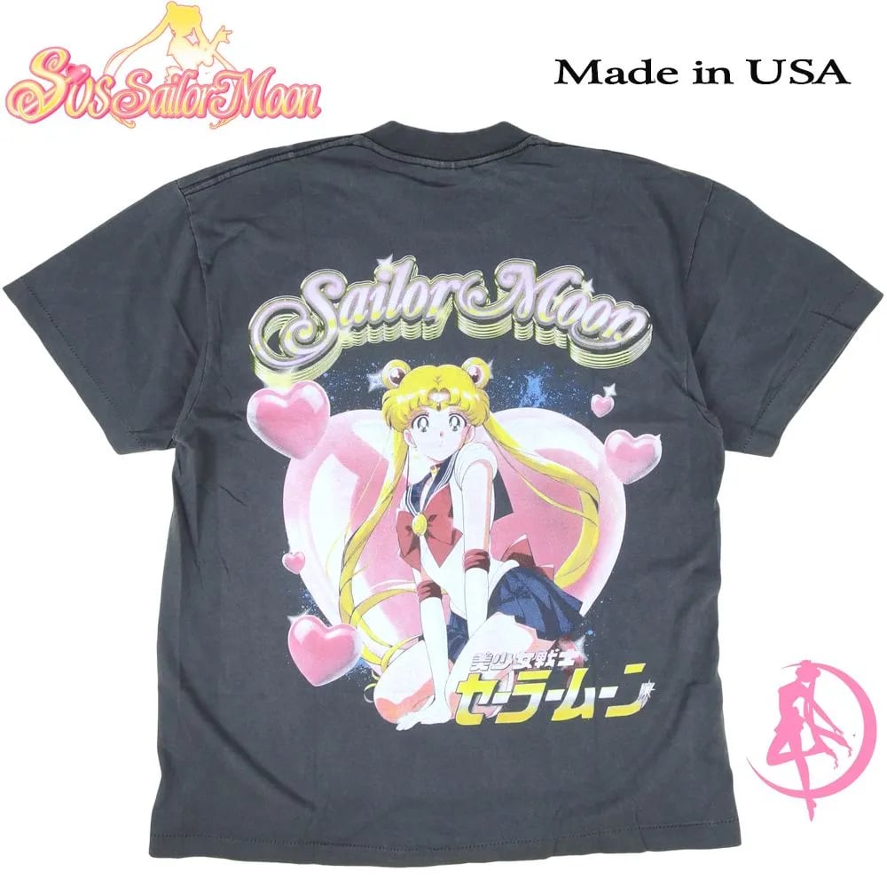 美少女戦士 セーラームーン Tシャツ USA製 アニメ ブラック 半袖