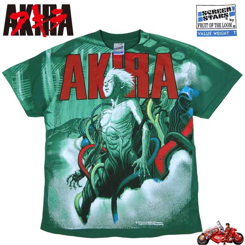 AKIRA アキラ アニメ Tシャツ USA製 カーキ Lサイズ 半袖 メンズ