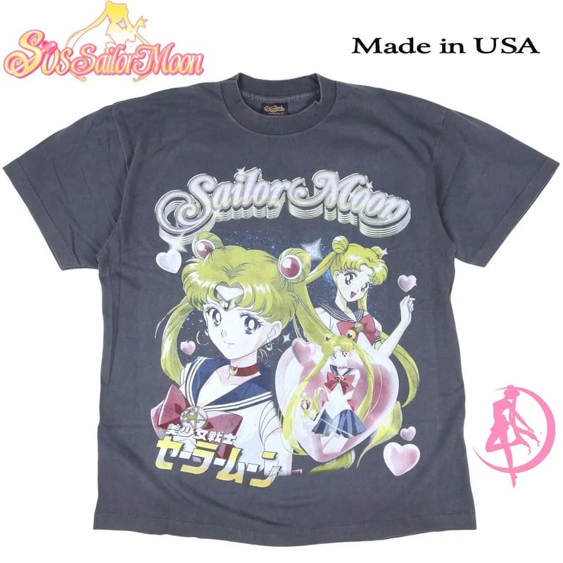 美少女戦士 セーラームーン Tシャツ USA製 アニメ ブラック 半袖