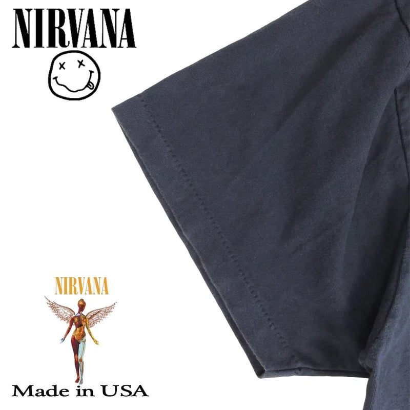 NIRVANA ニルバーナ Tシャツ IN UTERO HELLO 1993 ブラック ニルヴ