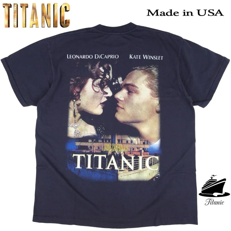TITANIC タイタニック 1997年 ムービー Tシャツ ブラック メンズ