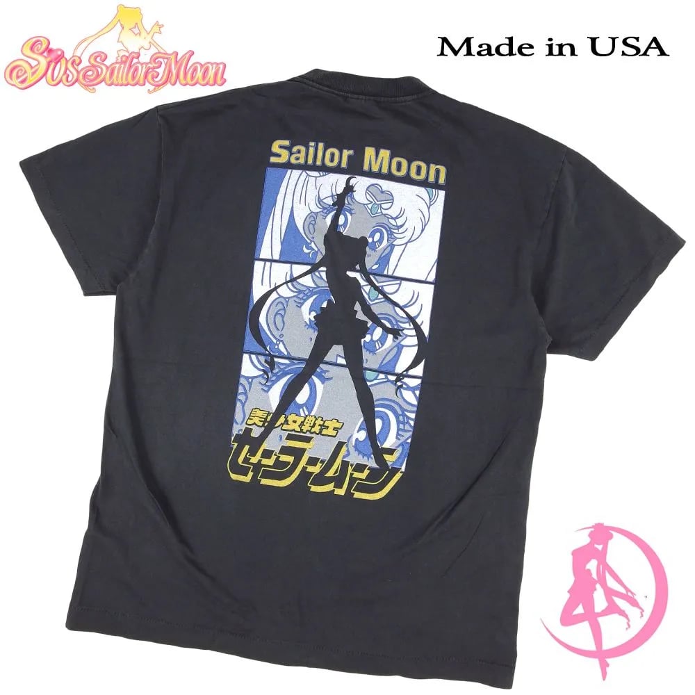美少女戦士 セーラームーン Tシャツ USA製 アニメ ブラック 半袖