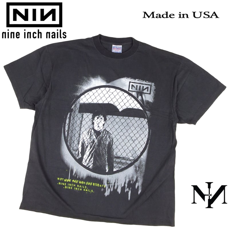 nine inch nails ナインインチネイルズ USA製 ブラック NIN メタル ロッ