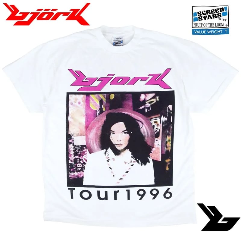 BJORK ビョーク Tシャツ 半袖 ホワイト バンドT アイスランド
