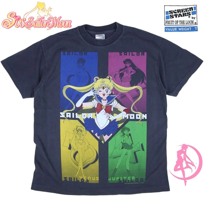美少女戦士 セーラームーン Tシャツ アニメ ブラック 半袖 メンズ