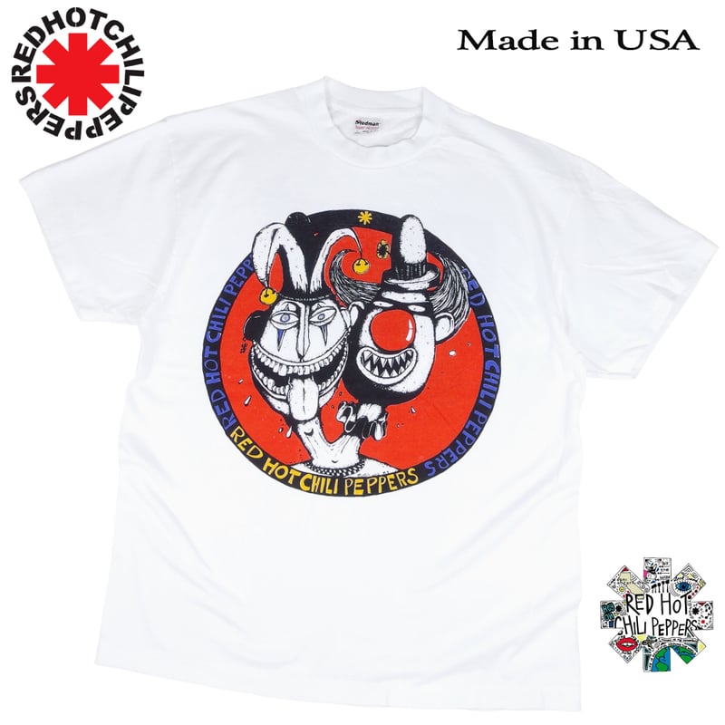 RED HOT CHILIPEPPERS レッドホットチリペッパーズ Tシャツ USA製 ホワ