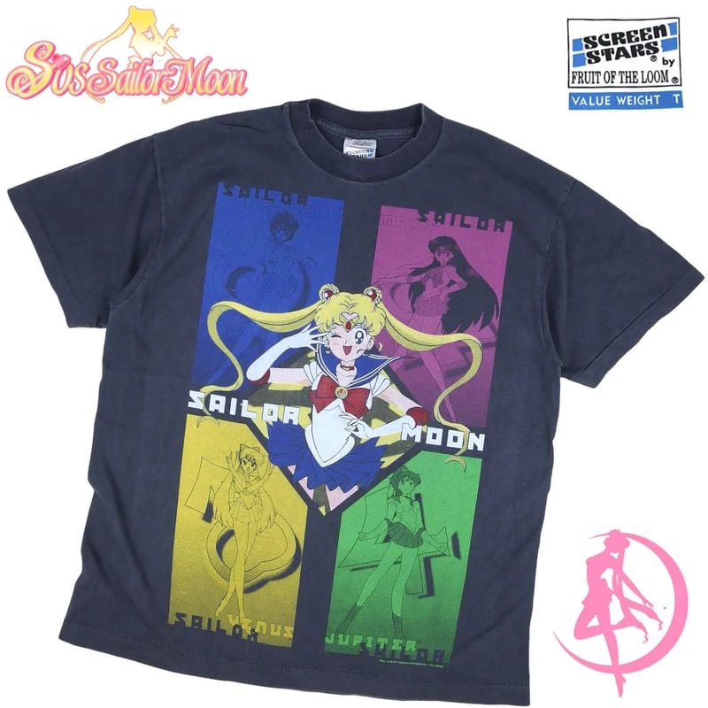 美少女戦士 セーラームーン Tシャツ アニメ ブラック 半袖 メンズ