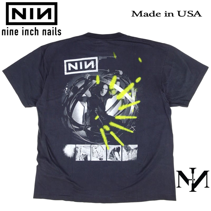nine inch nails ナインインチネイルズ USA製 ブラック NIN メタル ロッ