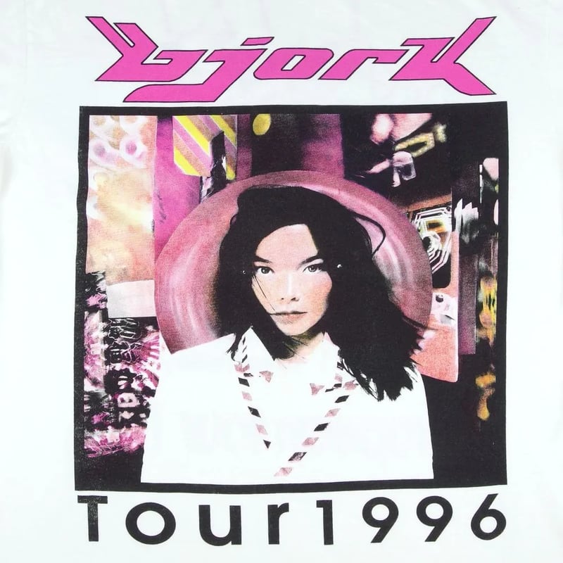 BJORK ビョーク Tシャツ 半袖 ホワイト バンドT アイスランド