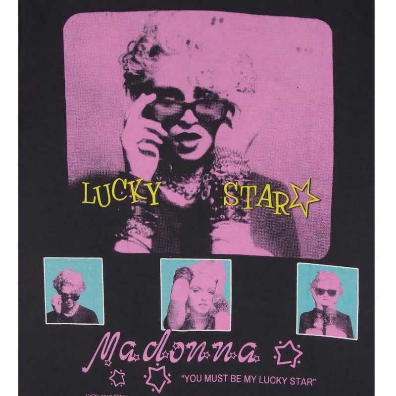 MADONNA マドンナ Tシャツ USA製 ブラック バンドT LUCKY STAR 198