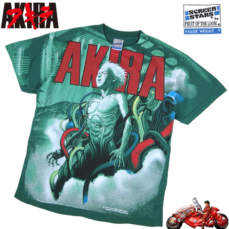AKIRA アキラ アニメ Tシャツ USA製 カーキ Lサイズ 半袖 メンズ