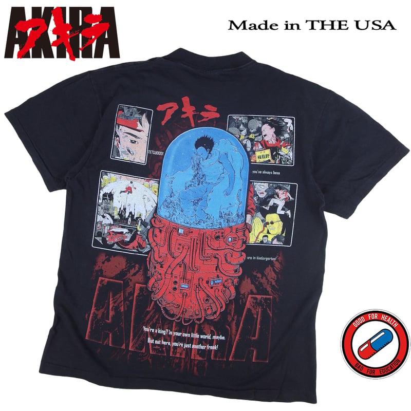 AKIRA アキラ アニメ Tシャツ ブラック Lサイズ 半袖 メンズ